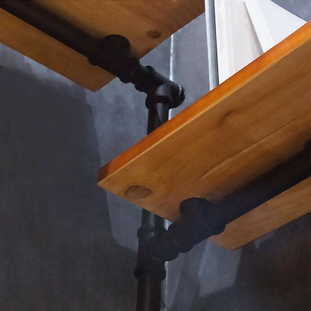 3 Tiers Large Rustic Industrial Pipe Wall Floating Shelf Wooden Storage DIY