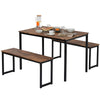 Wood Dining Table and Chairs Bench Set Kitchen Dining Room Home Furniture