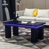 Rectangle LED Wood Tea Table End Side Table Nested Coffee/End Tables Living Room