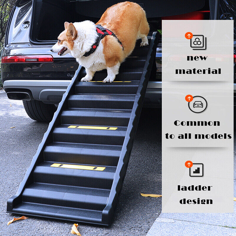 Folding Portable Dog Cat Pet Ramp Step Stairs Ladder For Car Boot SUV Van 165Lbs