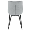 2XDining Chairs Kitchen Chairs Living Room Chairs Linen with Padded Seat Grey