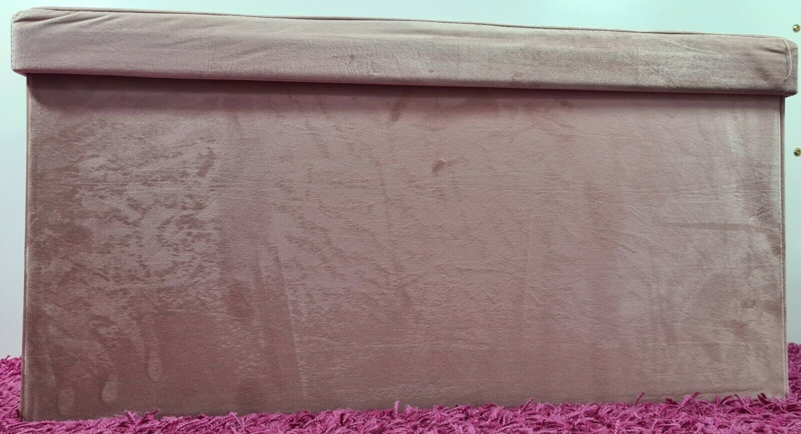 Soft Velvet Diamante Ottoman Folding Storage Box Footstool Seat new colour