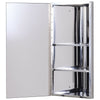 Bathroom Corner Wall Mirror Storage Cabinet Cupboard Stainless Steel