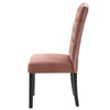 2x Pink Velvet Crown High Back Dining Chairs Kitchen Dining Room Bedroom Chairs
