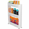 Slide out kitchen trolley rack holder slim storage 3,4 shelf organiser on wheels