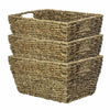 Natural Seagrass Storage Basket Woven Storage Basket Hamper and Gift Box M&W