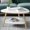 2 Tier Coffee Sofa Side End Table Modern Tea Desk Storage Shelf for Living Room