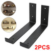 Pair of Rustic Scaffold Board Steel Shelf Brackets Industrial Heavy Duty