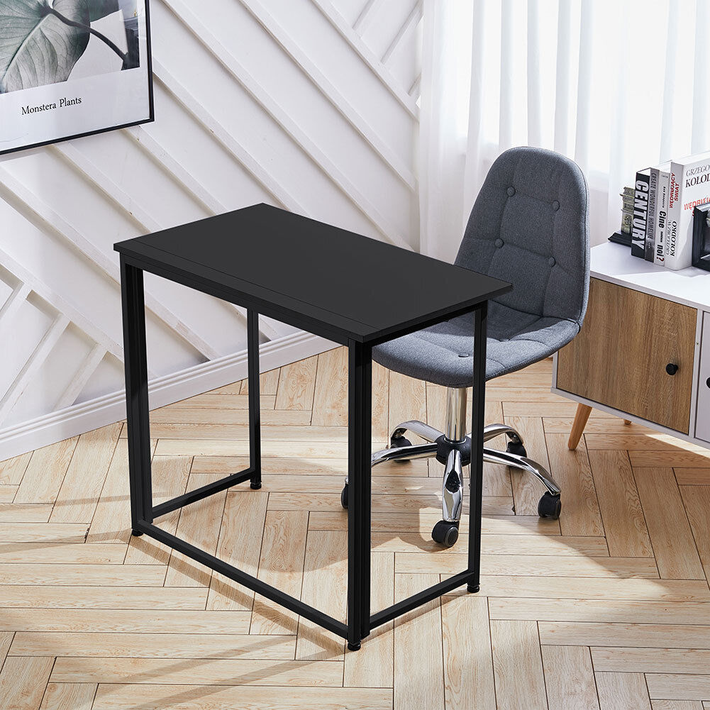 Black Computer Desk Study Table PC Laptop Workstation Home Office Furniture Wood