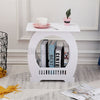 Small Side End Coffee Table Beside lamp Stand Nightstand w/ Storage Shelf White