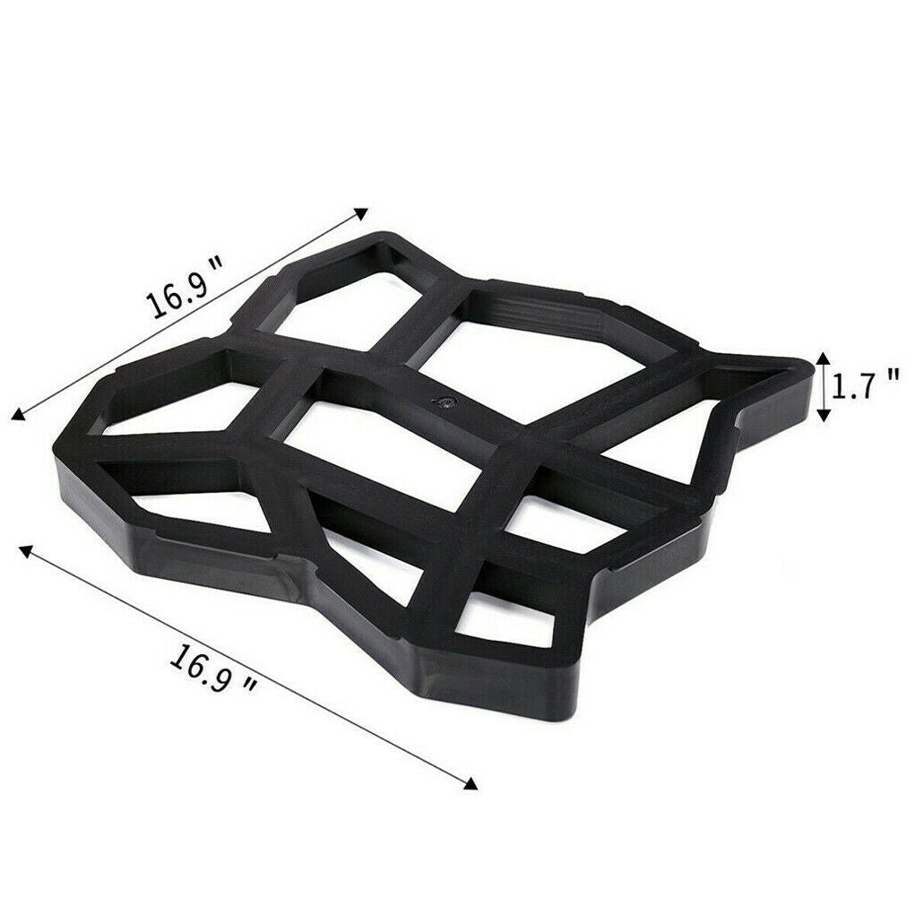 Irregular 9 Grid Path Maker Mould Garden Yard Lawn Concrete Road Paving Mold 17"
