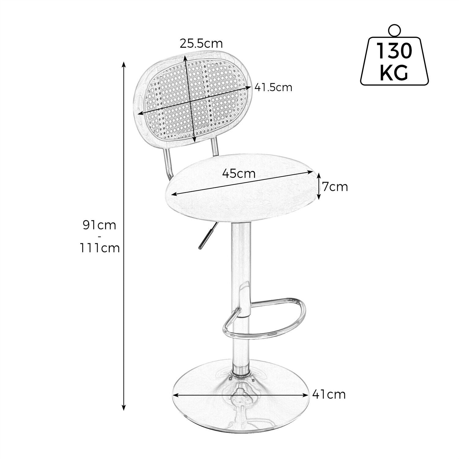 Bar Stools Set of 4 Swivel Bar Chairs Upholstered Velvet Gas Lift with Footrest
