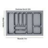 CUTLERY TRAY INSERT KITCHEN DRAWER QUALITY ABS BOX ORGANISER STORAGE GREY