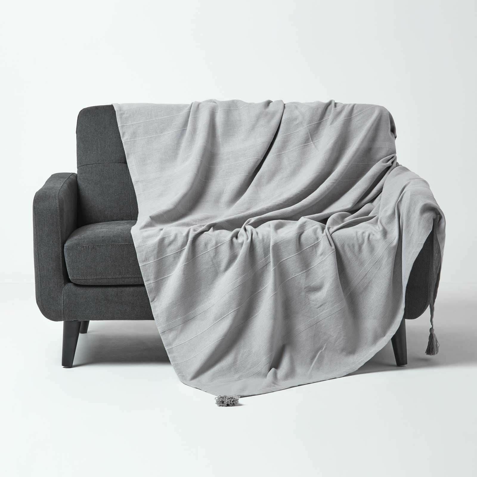 Extra Large Cotton Throws for Sofas Settee Bedspread Bed Covers Blankets