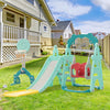 5 in1 Kids Toddler Swing Climber Slide Set Indoor Outdoor Backyard Playgroud HT
