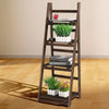 4 Tier Ladder Book Shelf Bookcase Garden Flower Plant Pot Display Rack Wooden