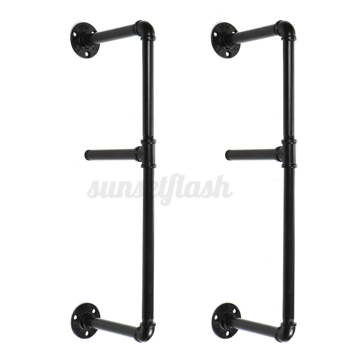 Industrial Floating Shelves Pipe Shelf DIY Rustic Steampunk Shelving Brackets UK