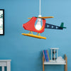 Childrens Multi Coloured Helicopter Ceiling Pendant Light Shade Bedroom Nursery