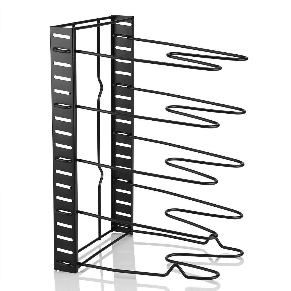 5-Tier Pot Storage Rack Pan Stand Saucepan Holder Cookware Organiser Kitchen