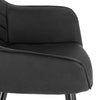 2x Kitchen Dining Chair Lounge Living Room Corner Chair with Fabric Metall