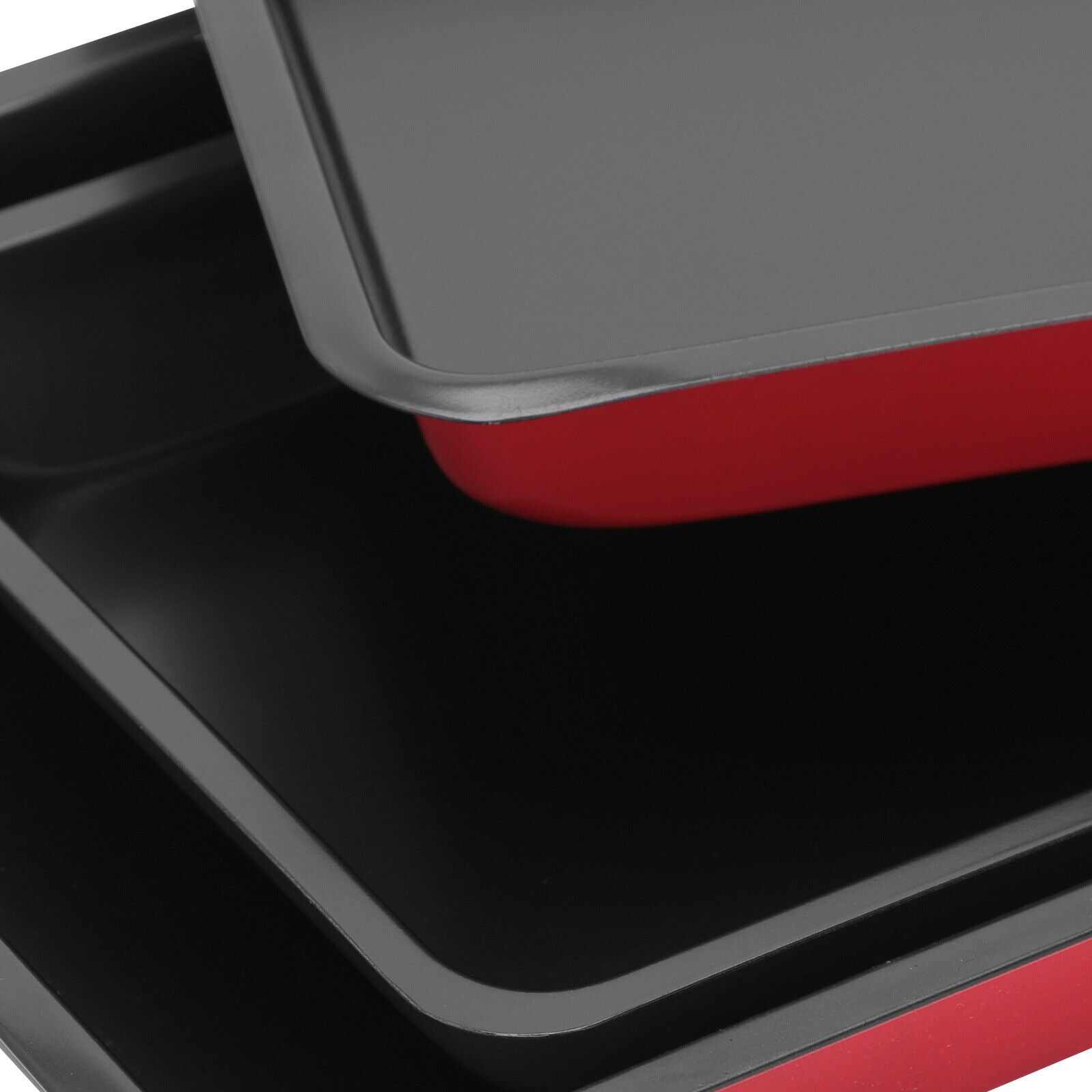 3 PIECE NEW LARGE NON STICK OVEN BAKING ROASTING PAN DISH ROAST TIN & TRAYS SET