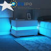 Modern LED Light High Gloss 2 or 3 Drawers Bedside Table Cabinet Nightstand Unit