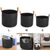 Grey Closet Clothing Toy Storage Felt Storage Basket Bin with Handle Bedroom
