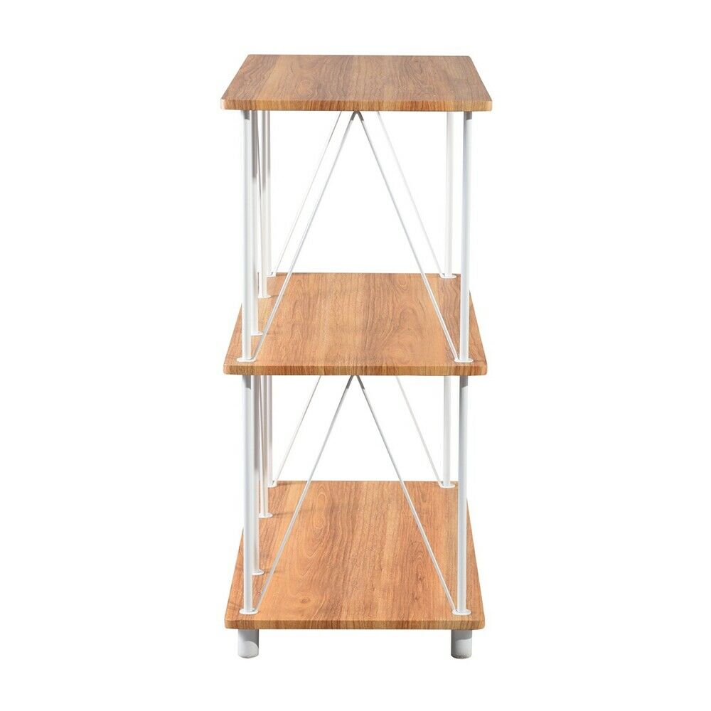 3 Tier Ladder Shelf Bookshelf Rack Stand Organizer Bookcase Unit Display Stand