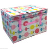LARGE TOY BOX KIDS BOYS GIRLS STORAGE SEAT STOOL BOOKS CLOTHES CHEST CHILDREN