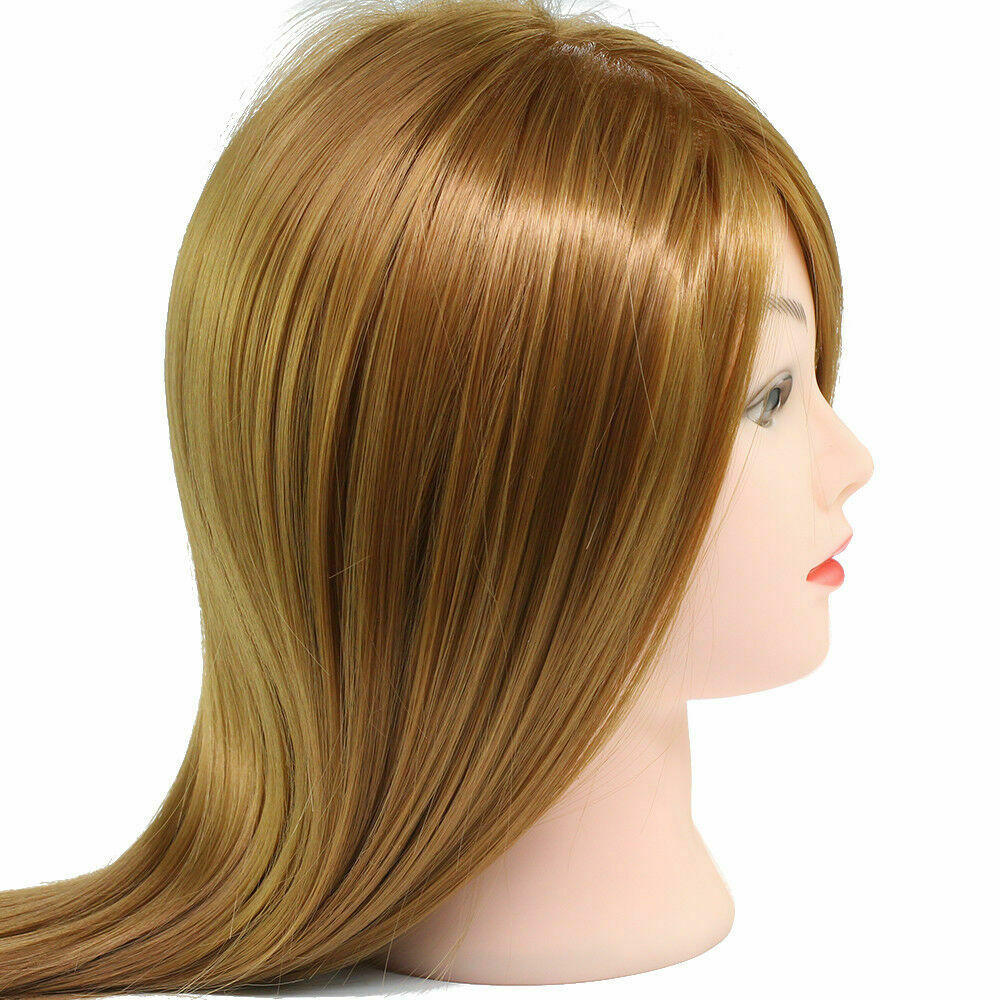 30'' Salon Hairdressing Training Head 50% Real Human Hair Mannequin Doll & Clamp