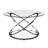 Monarch Clear Glass Round Coffee Table Chrome Base-CFT36/CH