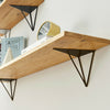 2pcs Wall Shelf Brackets Durable Metal Shelf Board Support Holder Shelving Kit
