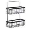 Wall Mounted Metal Wire Storage Basket 2 Tier Bathroom Shower Caddy Organizer