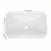 Modern Rectangle Bathroom Countertop Gloss White Basin Cloakroom Wash Sink