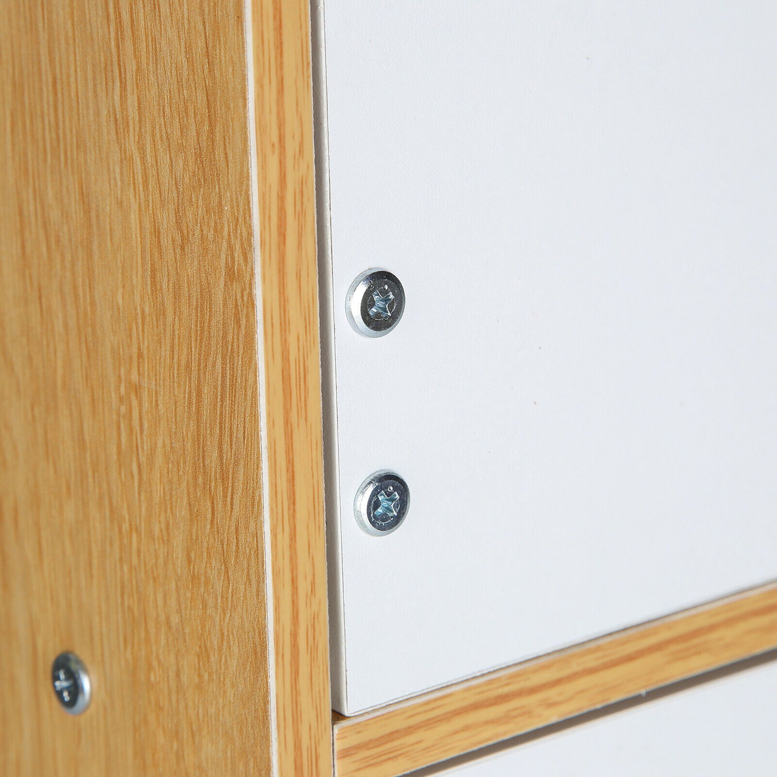 Wooden Bedside Table Cabinet Bedroom Storage Furniture Nightstand with 2 Drawer