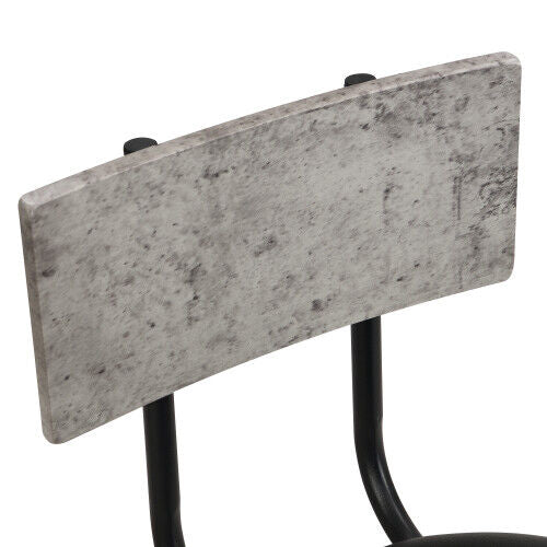 Industrial Bar Table Set, 3 Piece Kitchen Breakfast Bar Table Dining Room Set HT