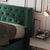 Ottoman Bed Frame Storage Bed 135x190cm Double Size Fabric Velvet Upholstered HT