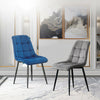 2× Modern Kitchen Dining Chairs Velvet Padded Seat Office Living Room Chair Set