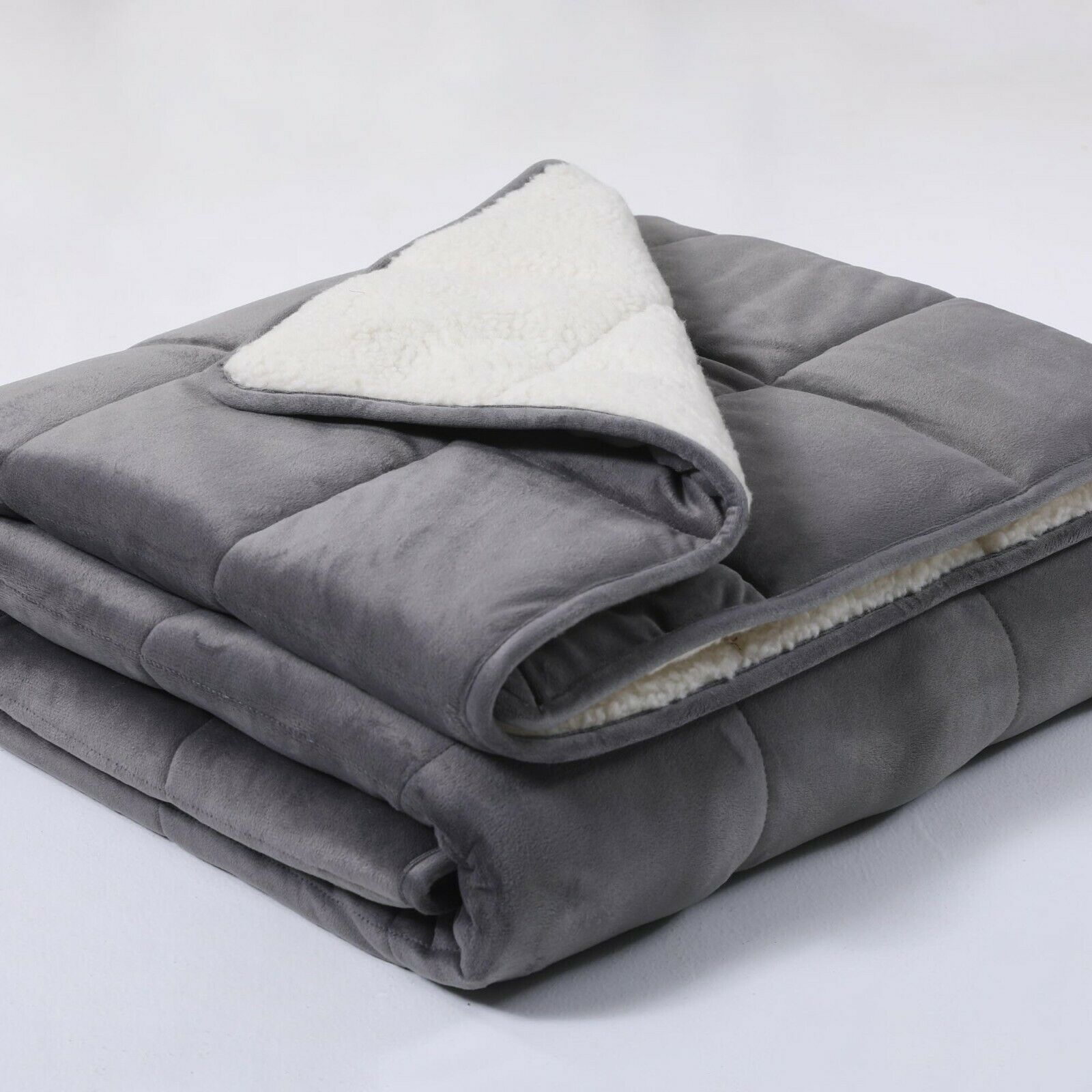 SHERPA FLEECE WEIGHTED BLANKET PLUSH VELVET SOFT WARM SENSORY ANXIETY AUTISM