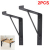 Pair of Rustic Scaffold Board Steel Shelf Brackets Industrial Heavy Duty