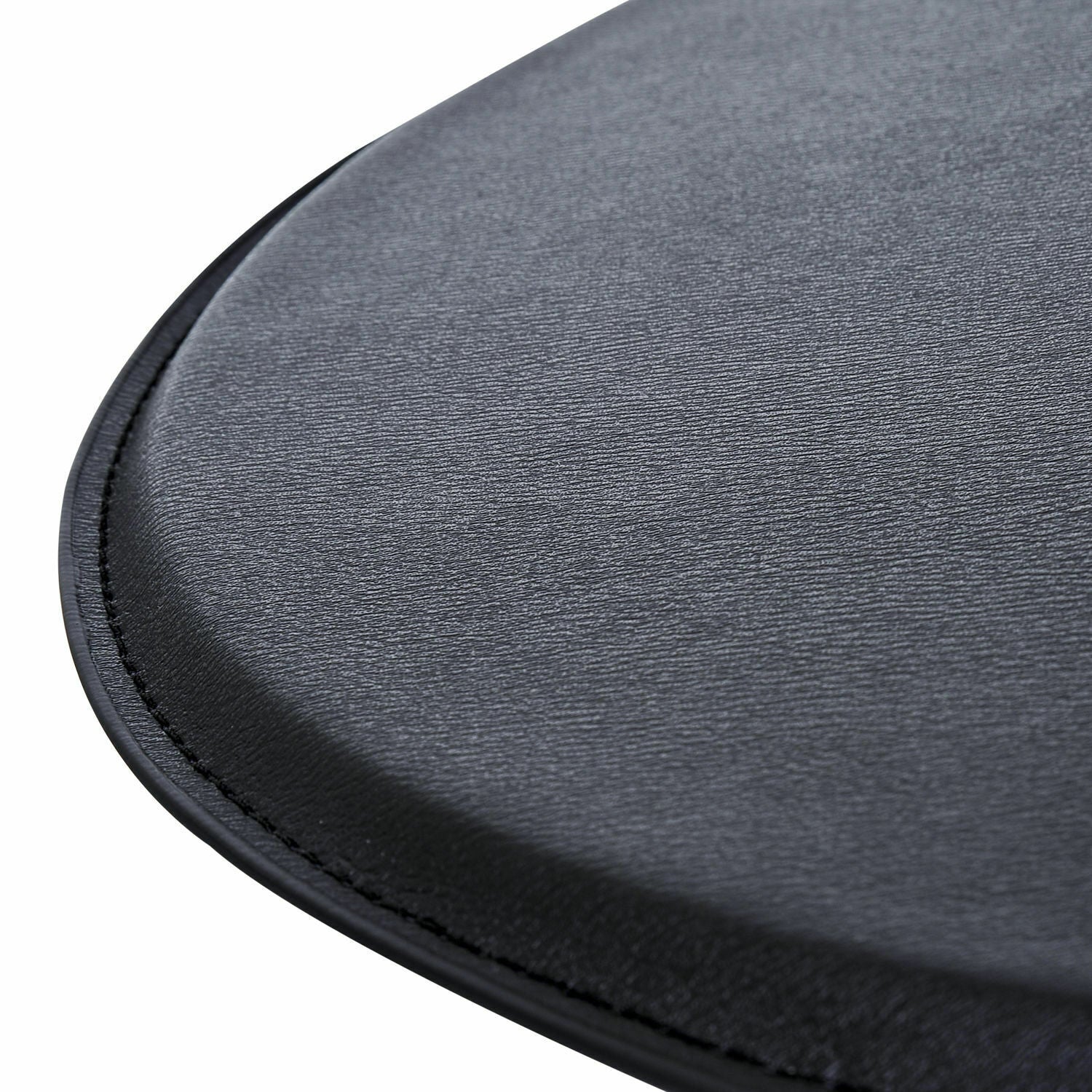 Adjustable Round Bar Table w/ PU Leather Top Steel Base Bistro Black