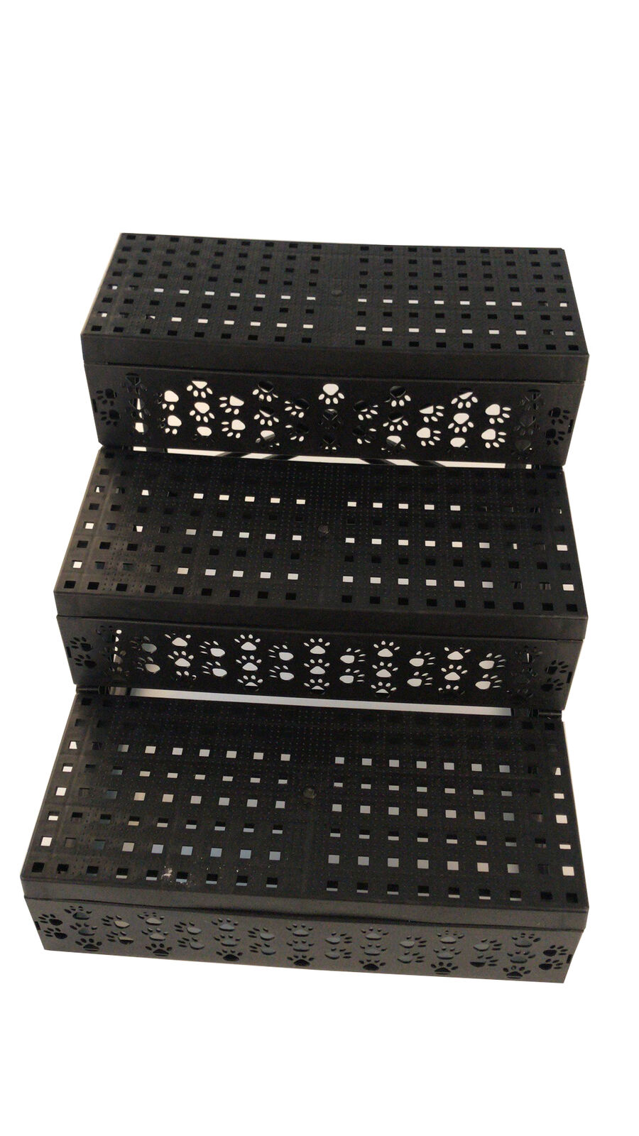 3 Steps Portable Dog Puppy Ladder Doggy Pet Soft Stairs With Paw