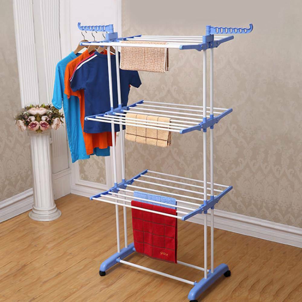 Extra Foldable Large Clothes Airer 3 Tier Indoor Outdoor Laundry Dryer Rack Line