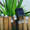 30 Solar String Lights Outdoor Warm White Fairy Garden Lamps Bubble Globe Party