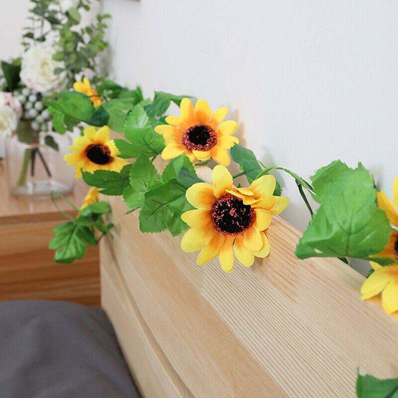 2m 20LED Artificial Sunflower String Light Fairy Lights Home Party Warm Decor