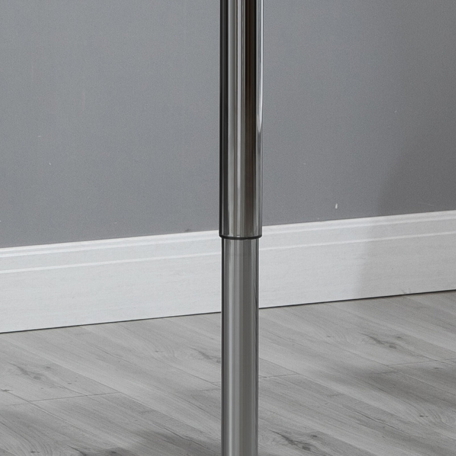 Modern Height Adjustable Bar Table with Square Tabletop and Metal Base Home