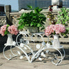 Set of 2 Flower Holder Rack Elegant Swan Shape Plant Stand Planter Support Shelf
