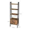 Ladder Shelf Bookshelf Rack Stand with Cupboard 4Shelves Storage Display