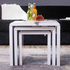 Modern Coffee Tea Table / High Gloss Nest Of 3 Table Set Living Room Furniture
