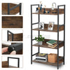 Industrial Ladder Shelf 4 Tiers Bookshelf Plant Flower Stand Storage Rack Home